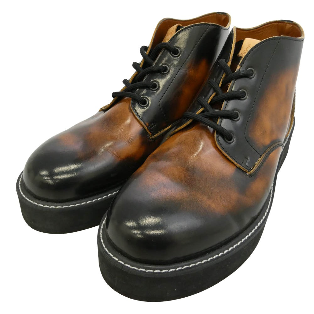 glamb グラム GB0125-AC01 Four Holes Chukka Boots フォーホール チャッカ ブーツ ブラウン系 ブラック系 27.5【中古】