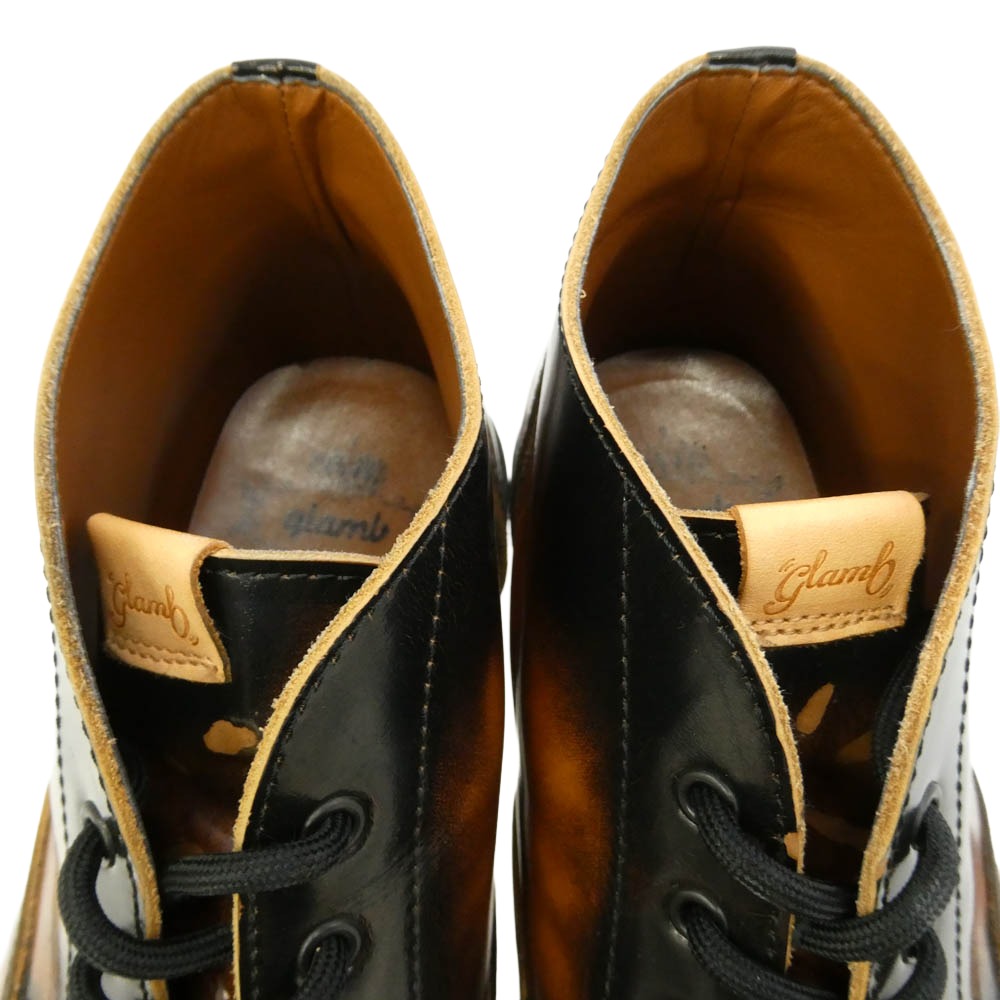 glamb グラム GB0125-AC01 Four Holes Chukka Boots フォーホール チャッカ ブーツ ブラウン系 ブラック系 27.5【中古】