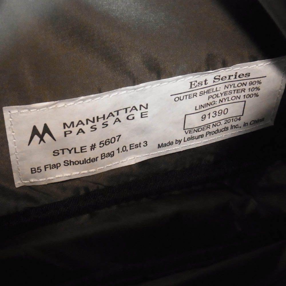 Manhattan Portage マンハッタンポーテージ 5607 B5 フラップ ショルダー バッグ ダークグレー系【中古】