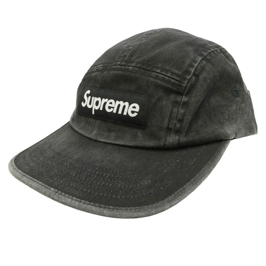 Supreme シュプリーム 25SS Washed Chino Twill Camp Cap ウォッシュド チノ ツイル キャンプキャップ ブラック系 58cm【中古】