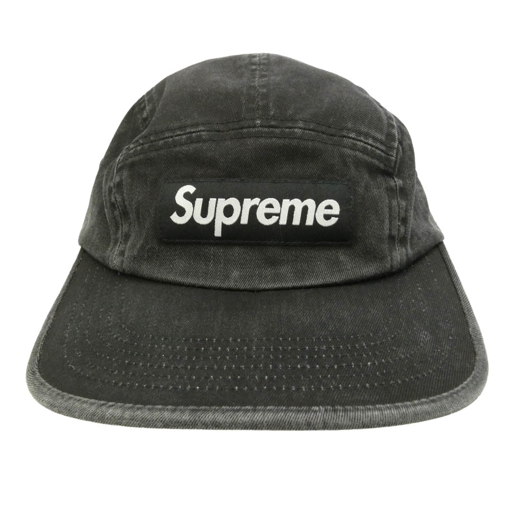 Supreme シュプリーム 25SS Washed Chino Twill Camp Cap ウォッシュド チノ ツイル キャンプキャップ ブラック系 58cm【中古】