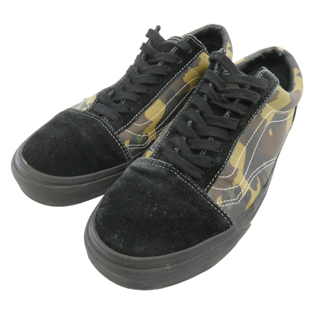 Supreme シュプリーム 15SS 2015SS0319020 x Vans Camo Old Skool バンズ カモ オールド スクール ローカット スニーカー ウッドランドカモ グリーン ブラック系 カーキ系 27cm【中古】