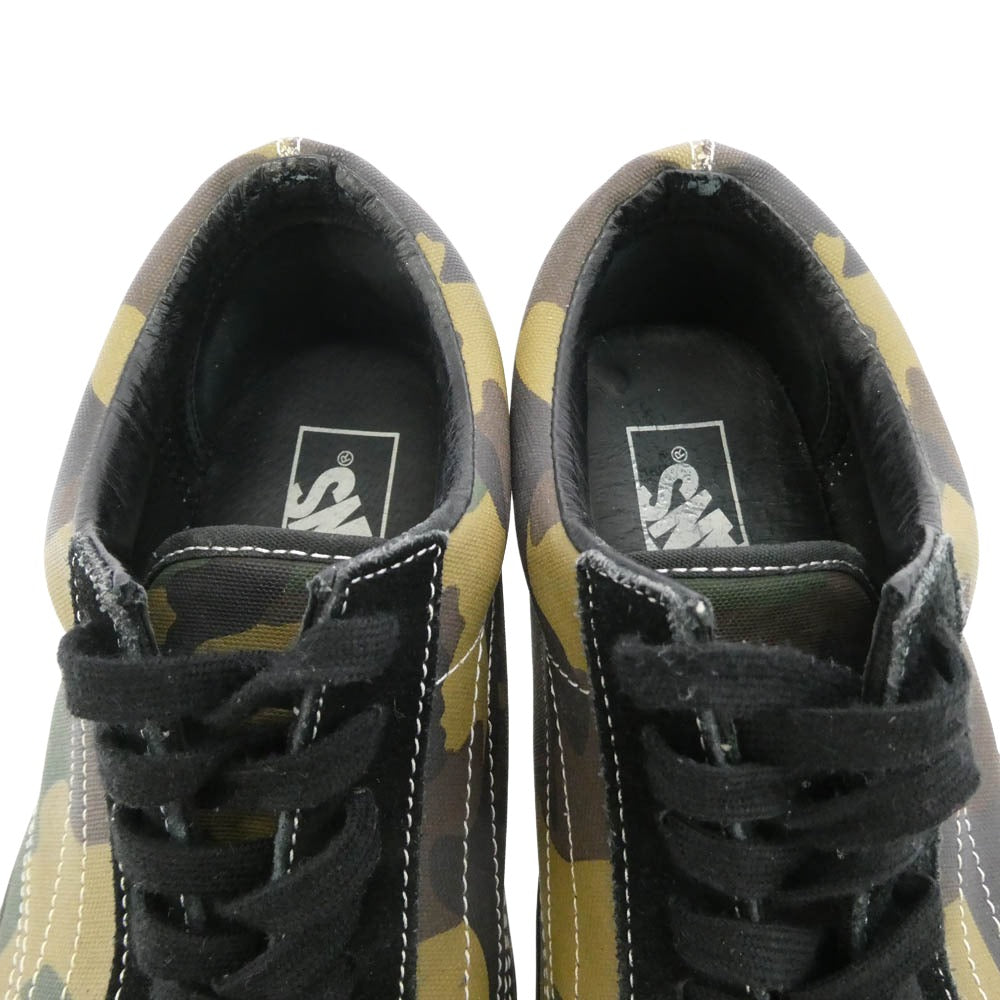 Supreme シュプリーム 15SS 2015SS0319020 x Vans Camo Old Skool バンズ カモ オールド スクール ローカット スニーカー ウッドランドカモ グリーン ブラック系 カーキ系 27cm【中古】