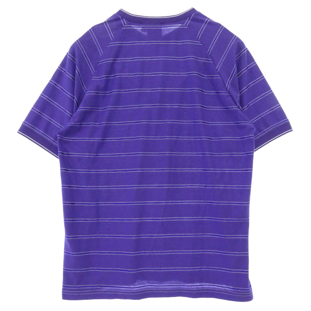 Supreme シュプリーム 25SS × Umbro Stripe Soccer Jersey アンブロ ストライプ サッカー ジャージ 半袖 ゲーム Tシャツ カットソー パープル系 US M【中古】