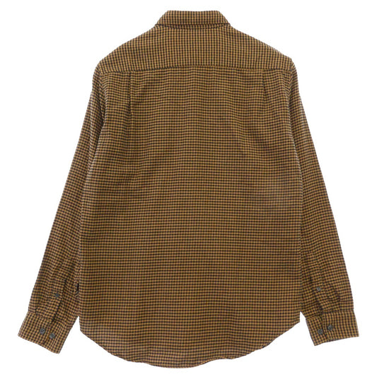 Supreme シュプリーム 16AW Houndstooth Flannel Shirt ハウンドトゥース コットン フランネル 長袖シャツ ブラウン ブラウン系 M【中古】