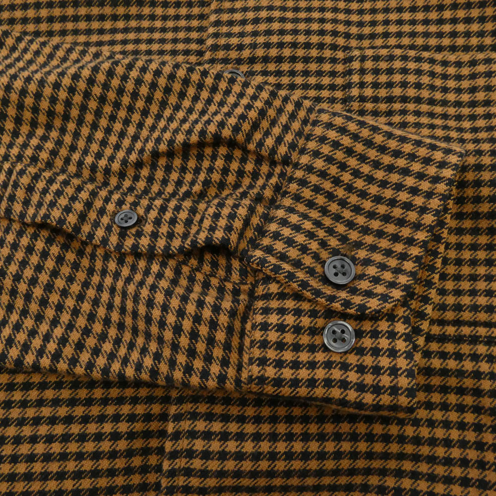Supreme シュプリーム 16AW Houndstooth Flannel Shirt ハウンドトゥース コットン フランネル 長袖シャツ ブラウン ブラウン系 M【中古】