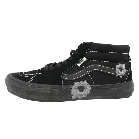 Supreme シュプリーム 25SS VN0A5KS1BLK × Nate Lowman Vans Skate Grosso Mid Bullet Hole Black ネイトロウマン バンズ スケート グロッソ ミッド バレットホール ミッドカット スニーカー ブラック ブラック系 26.5cm【中古】