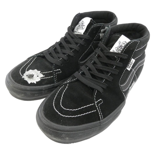 Supreme シュプリーム 25SS VN0A5KS1BLK × Nate Lowman Vans Skate Grosso Mid Bullet Hole Black ネイトロウマン バンズ スケート グロッソ ミッド バレットホール ミッドカット スニーカー ブラック ブラック系 26.5cm【中古】