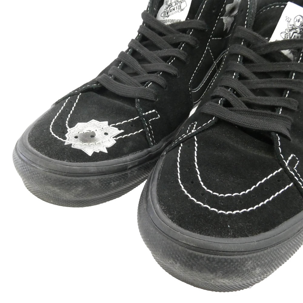 Supreme シュプリーム 25SS VN0A5KS1BLK × Nate Lowman Vans Skate Grosso Mid Bullet Hole Black ネイトロウマン バンズ スケート グロッソ ミッド バレットホール ミッドカット スニーカー ブラック ブラック系 26.5cm【中古】