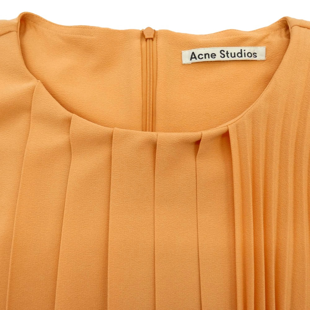 ACNE STUDIOS アクネストゥディオズ DRES000235 ノースリーブ ワンピース オレンジ系 38【中古】
