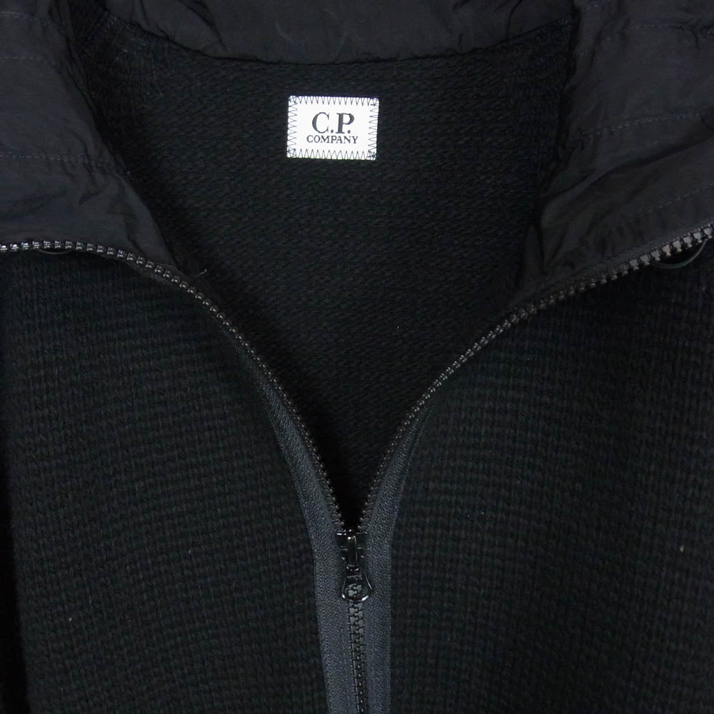 C.P.Company シーピーカンパニー 17CMKN244A110149M ナイロン ウール ニット パーカー ブラック系 M【中古】