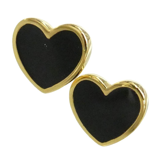 バックレス AW-MRHT-YG Amity Noir Heart Gold アミティ ブラック ハート キャッチレス ピアス ブラック系 ゴールド系【中古】