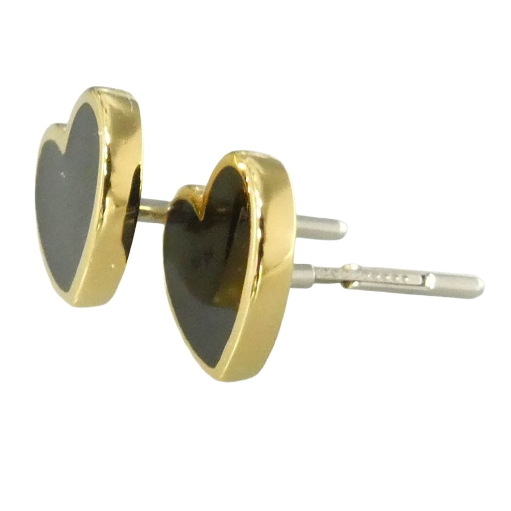 バックレス AW-MRHT-YG Amity Noir Heart Gold アミティ ブラック ハート キャッチレス ピアス ブラック系 ゴールド系【中古】