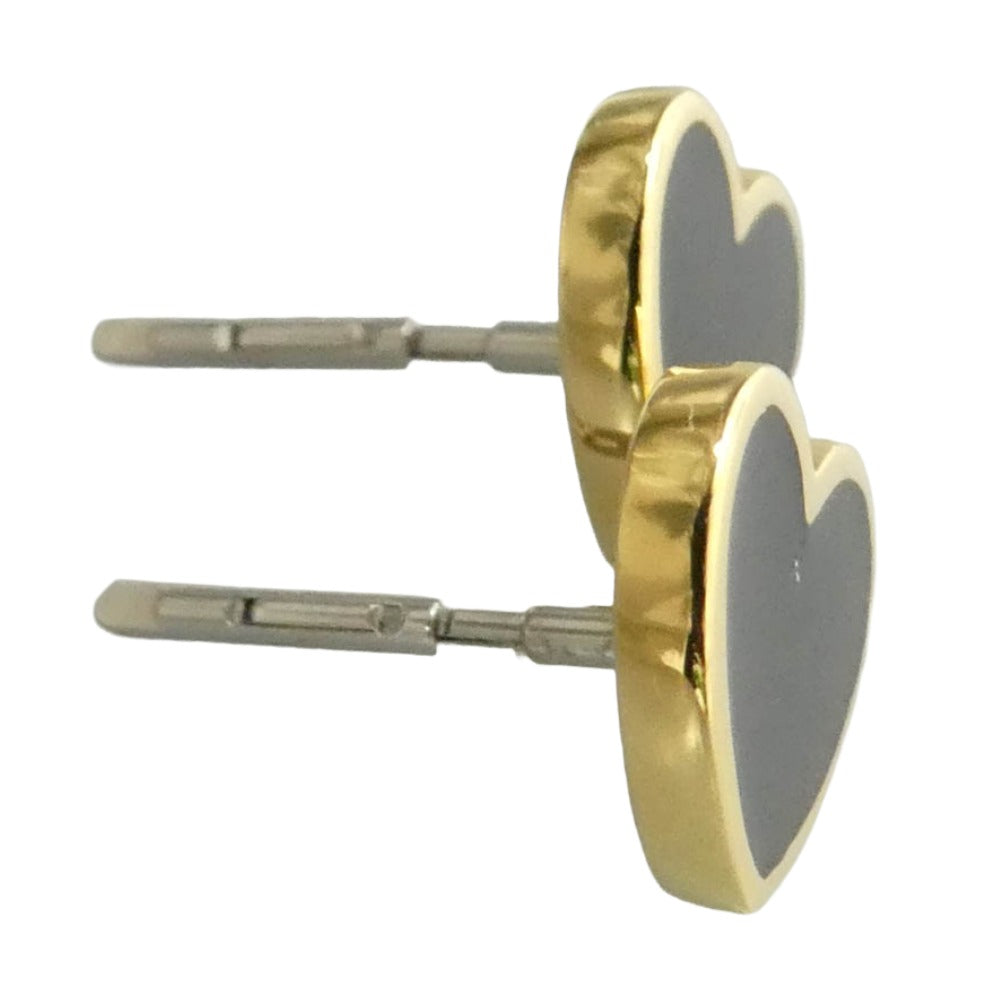 バックレス AW-MRHT-YG Amity Noir Heart Gold アミティ ブラック ハート キャッチレス ピアス ブラック系 ゴールド系【中古】