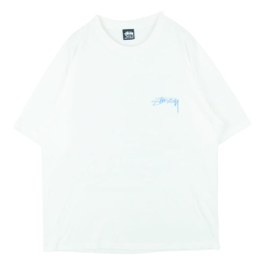 STUSSY ステューシー 26SS SKATE STACK TEE PIGMENT DYED スケート スタック ピグメント ダイド Tシャツ 半袖 カットソー ホワイト系 アイボリー系 L【中古】