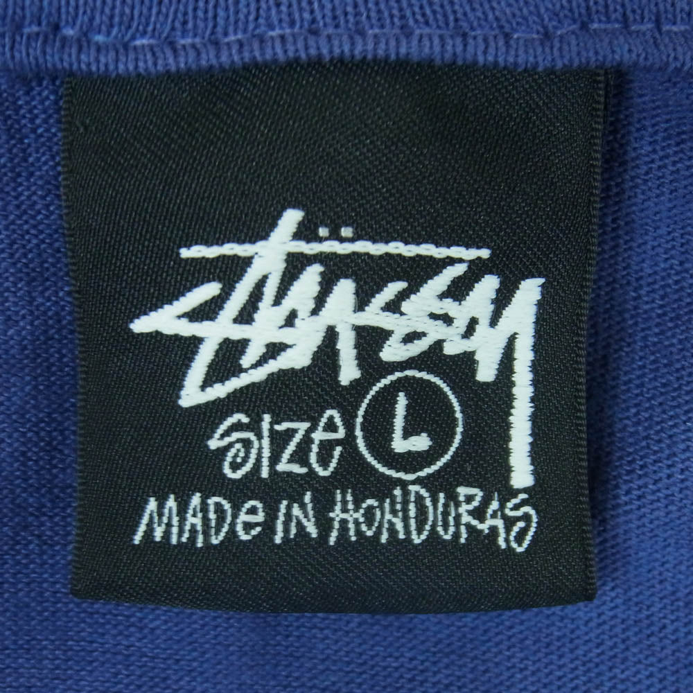 STUSSY ステューシー 8 BALL Pigment Dyed エイトボール ピグメント ダイド Tシャツ 半袖 カットソー ネイビー系 L【中古】