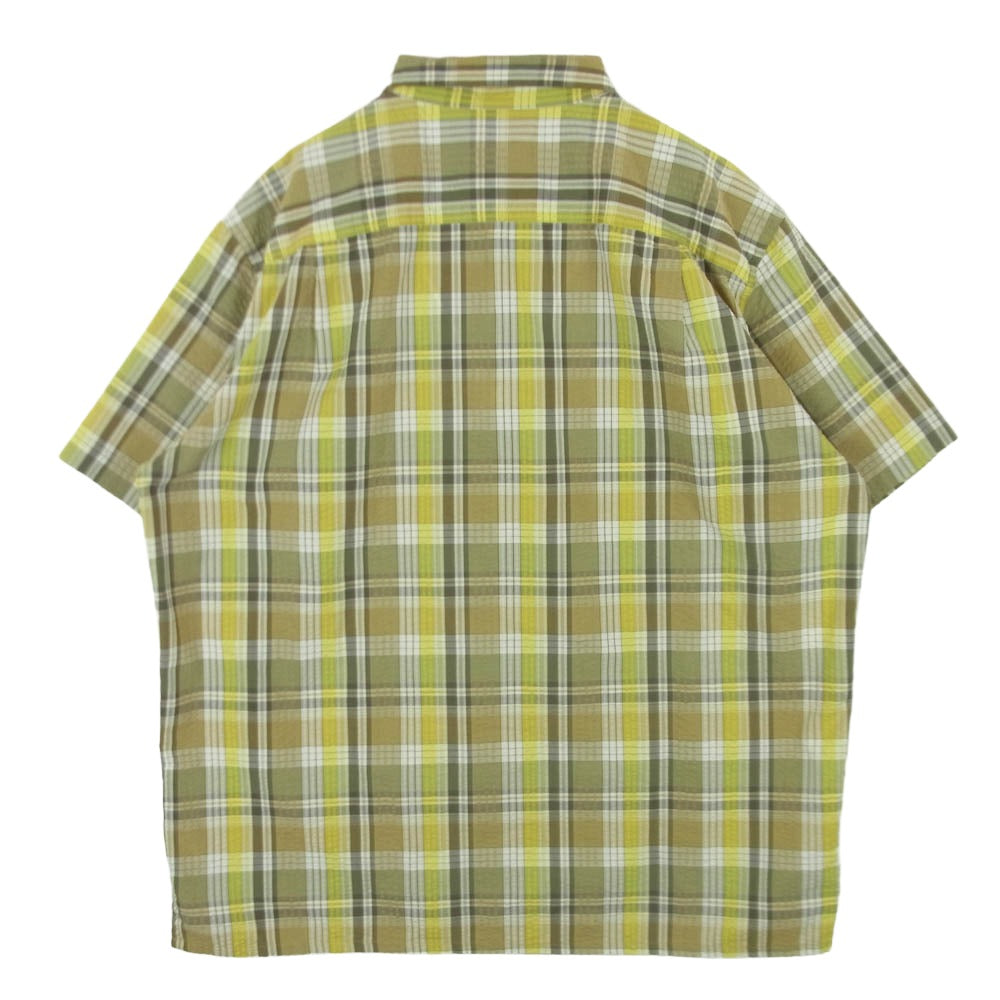 patagonia パタゴニア 53002 SP13 シアサッカー オーガニックコットン 半袖 チェック シャツ イエロー系 ベージュ系 XL【中古】