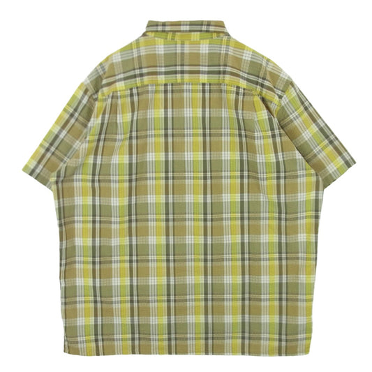 patagonia パタゴニア 53002 SP13 シアサッカー オーガニックコットン 半袖 チェック シャツ イエロー系 ベージュ系 XL【中古】