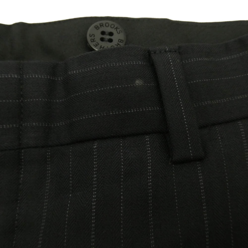 Brooks Brothers ブルックスブラザーズ 3B ストライプ テーラード ジャケット スラックス パンツ セットアップ ブラック系 37SHT/31W【中古】