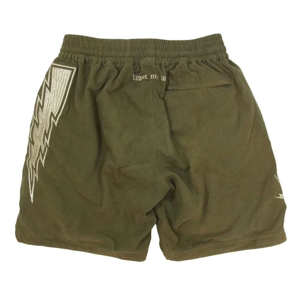 MAYO 23MY-PT16 Forget Me Not Thunder Embroidery Shorts ドローストリング ショーツ ショート ハーフパンツ カーキ系 L【中古】