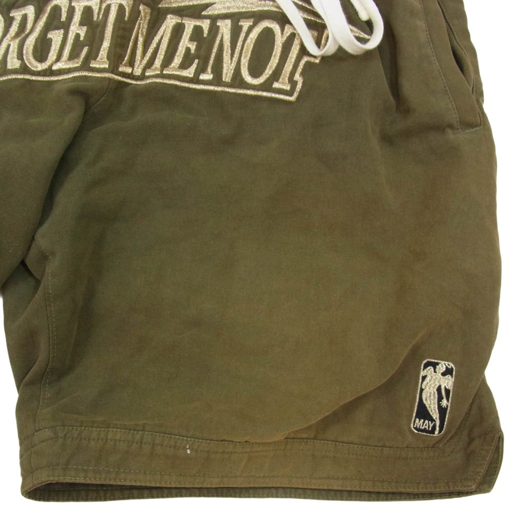 MAYO 23MY-PT16 Forget Me Not Thunder Embroidery Shorts ドローストリング ショーツ ショート ハーフパンツ カーキ系 L【中古】