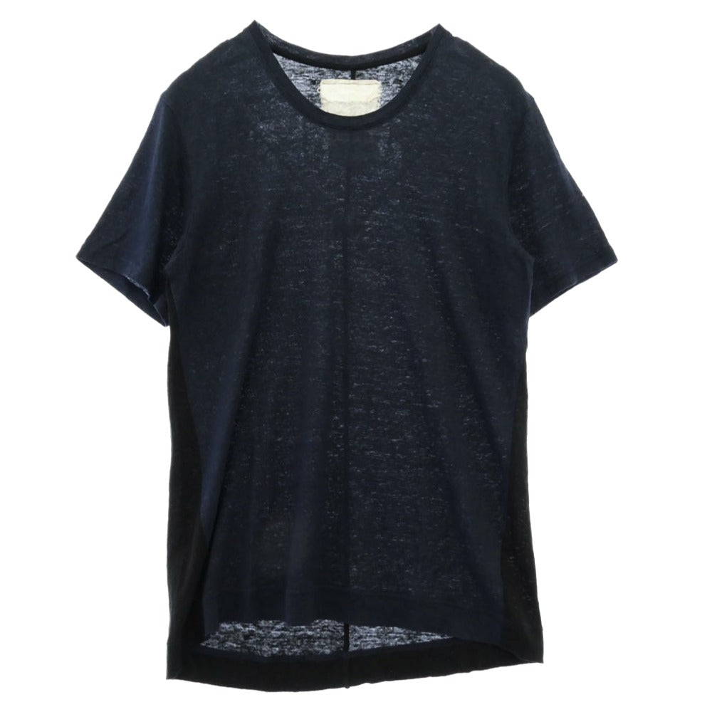 suzuki takayuki スズキタカユキ TK リネン 切替 カットソー 半袖 Tシャツ ブラック系 ネイビー系 1【中古】