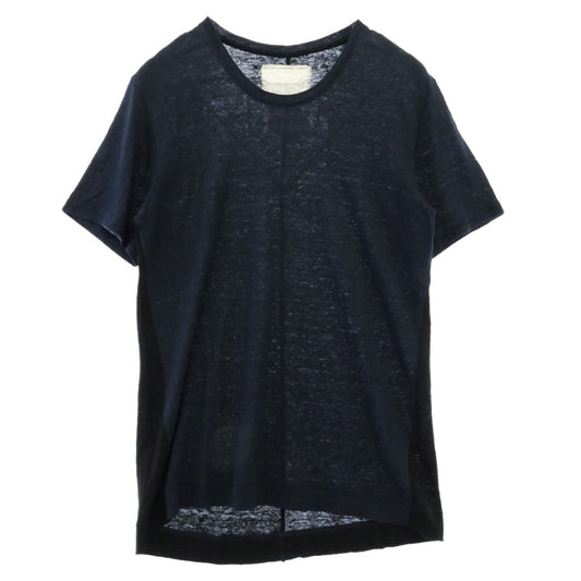 suzuki takayuki スズキタカユキ TK リネン 切替 カットソー 半袖 Tシャツ ブラック系 ネイビー系 1【中古】