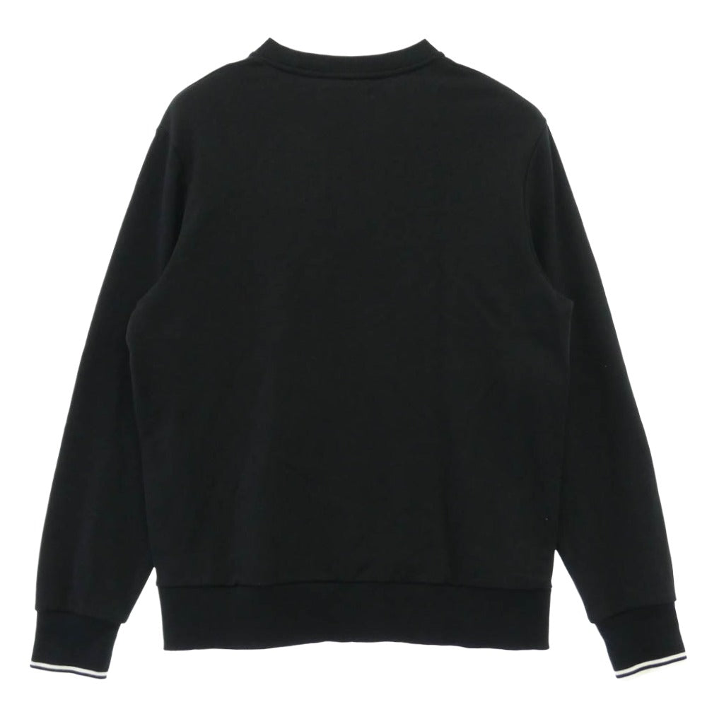 FRED PERRY フレッドペリー 212885 Crew Neck Sweatshirt クルーネック 長袖 ロゴ刺繍 スウェットシャツ ブラック系 XL【中古】