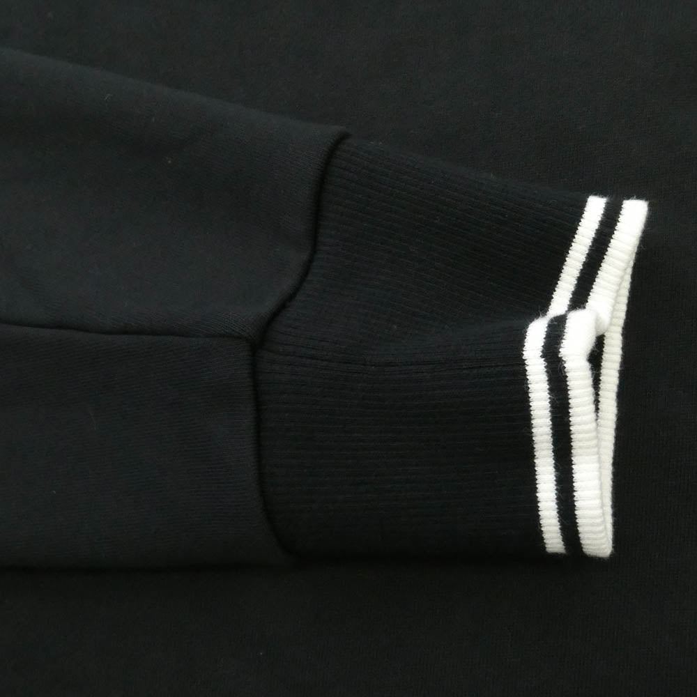 FRED PERRY フレッドペリー 212885 Crew Neck Sweatshirt クルーネック 長袖 ロゴ刺繍 スウェットシャツ ブラック系 XL【中古】