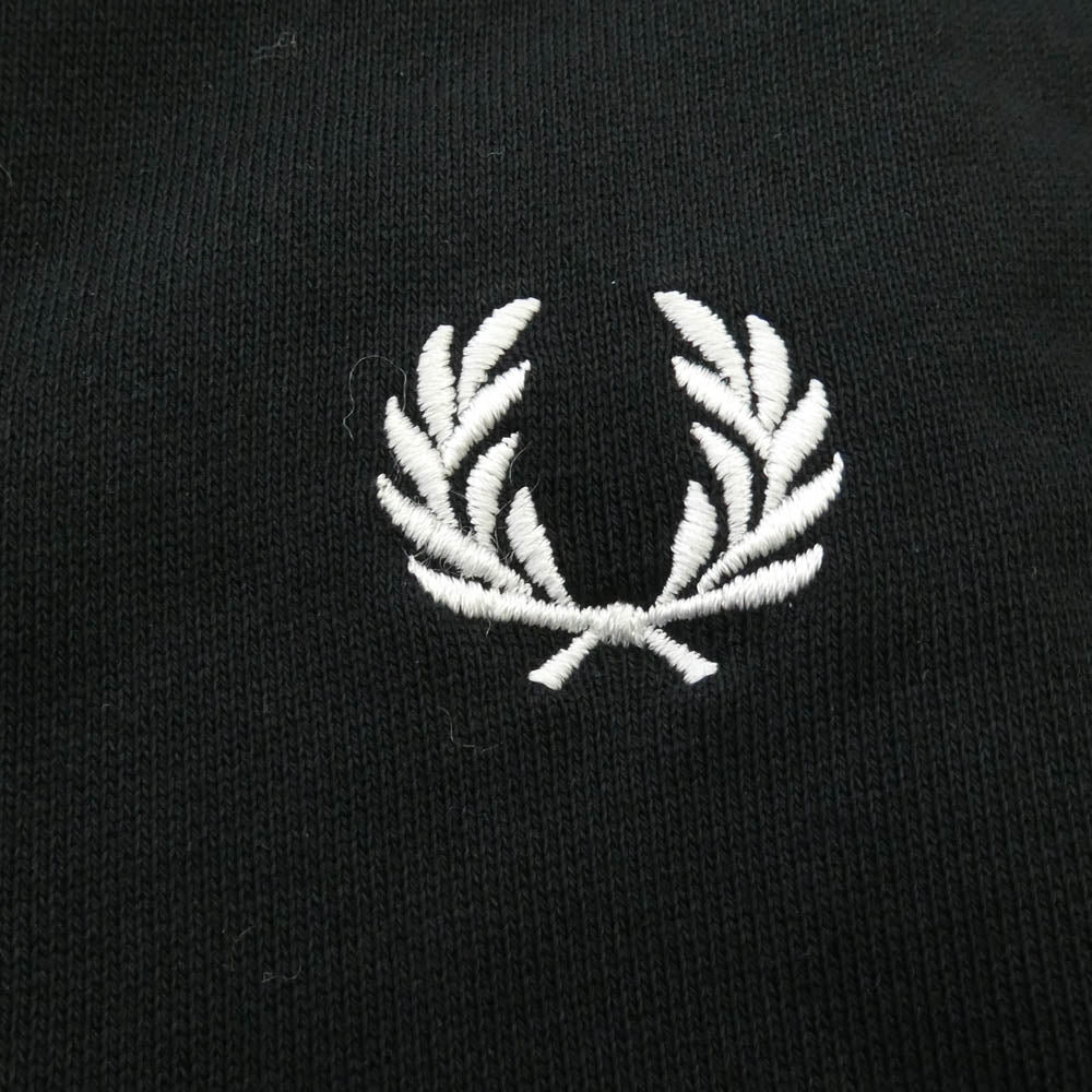 FRED PERRY フレッドペリー 212885 Crew Neck Sweatshirt クルーネック 長袖 ロゴ刺繍 スウェットシャツ ブラック系 XL【中古】