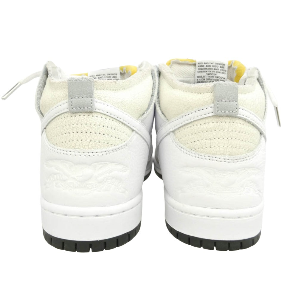 NIKE ナイキ ANTI HERO アンチヒーロー HM5837-100 × ANTIHERO SB Dunk High QS White アンタイヒーロー SB ダンク ハイ QS ホワイト ハイカットスニーカー オフホワイト系 ホワイト系 27.5cm【中古】