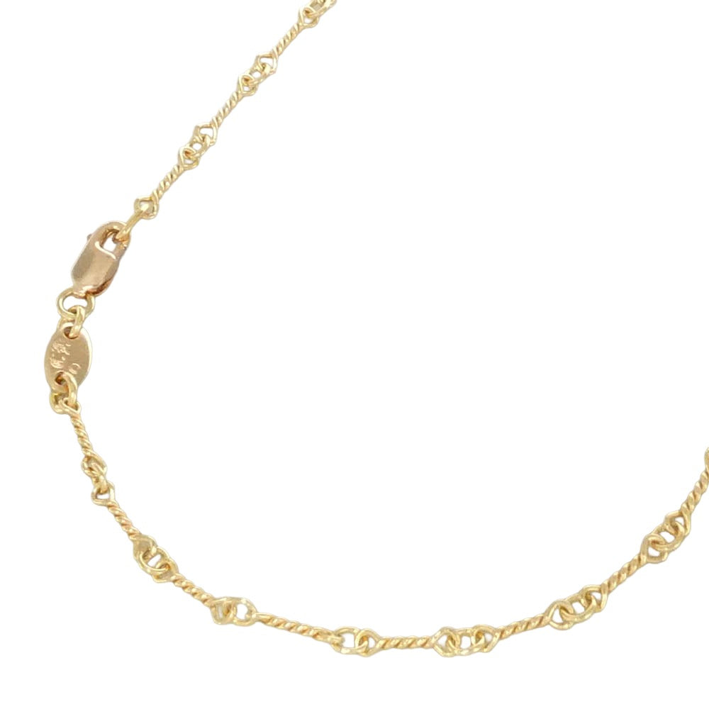CHROME HEARTS クロムハーツ（原本無） 22K NECKCHAIN T18 18inch ツイストチェーン ネックレス 18インチ ゴールド系【中古】