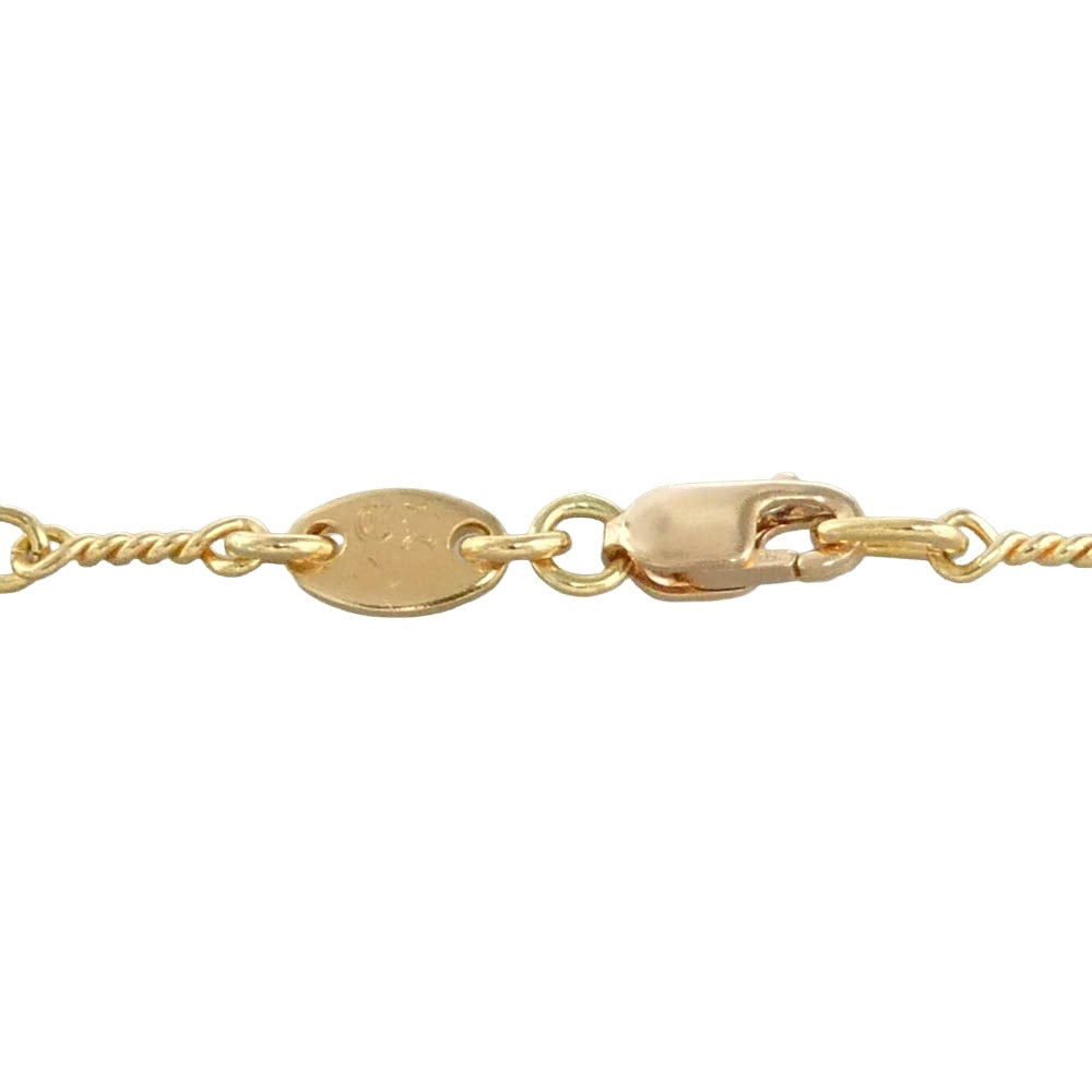 CHROME HEARTS クロムハーツ（原本無） 22K NECKCHAIN T18 18inch ツイストチェーン ネックレス 18インチ ゴールド系【中古】