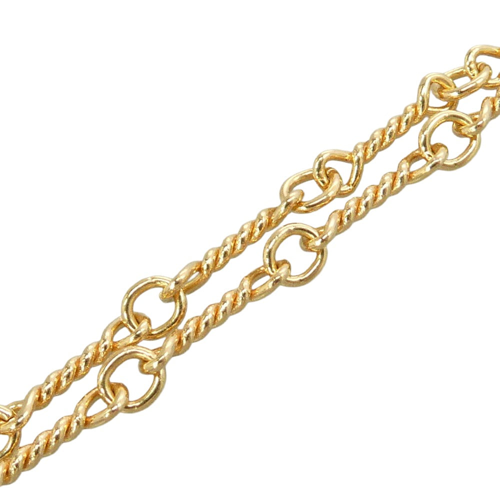 CHROME HEARTS クロムハーツ（原本無） 22K NECKCHAIN T18 18inch ツイストチェーン ネックレス 18インチ ゴールド系【中古】
