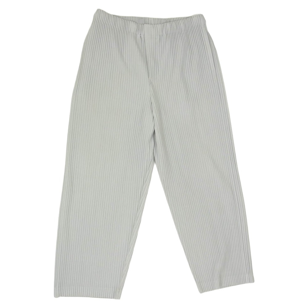 HOMME PLISSE ISSEY MIYAKE オム プリッセ イッセイミヤケ 15AW HP53JF050 プリーツ イージー パンツ ライト グレー系 2【中古】
