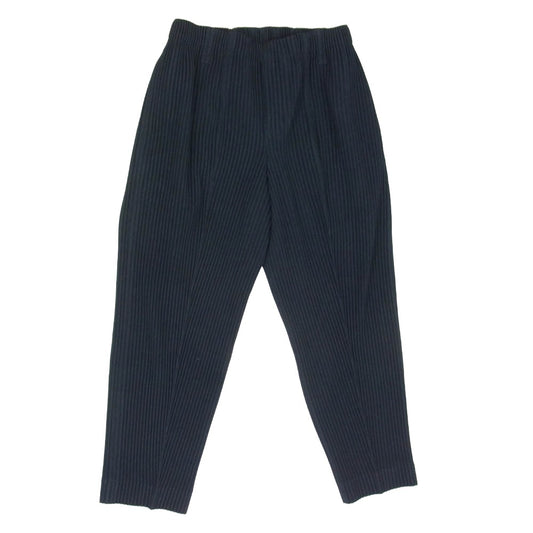 HOMME PLISSE ISSEY MIYAKE オム プリッセ イッセイミヤケ 21SS HP11FF003 センターライン プリーツ テーパード パンツ ネイビー系 1【中古】