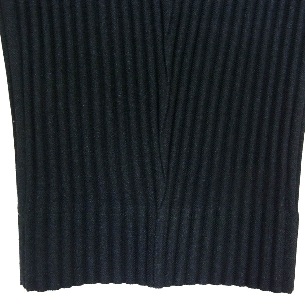 HOMME PLISSE ISSEY MIYAKE オム プリッセ イッセイミヤケ 21SS HP11FF003 センターライン プリーツ テーパード パンツ ネイビー系 1【中古】