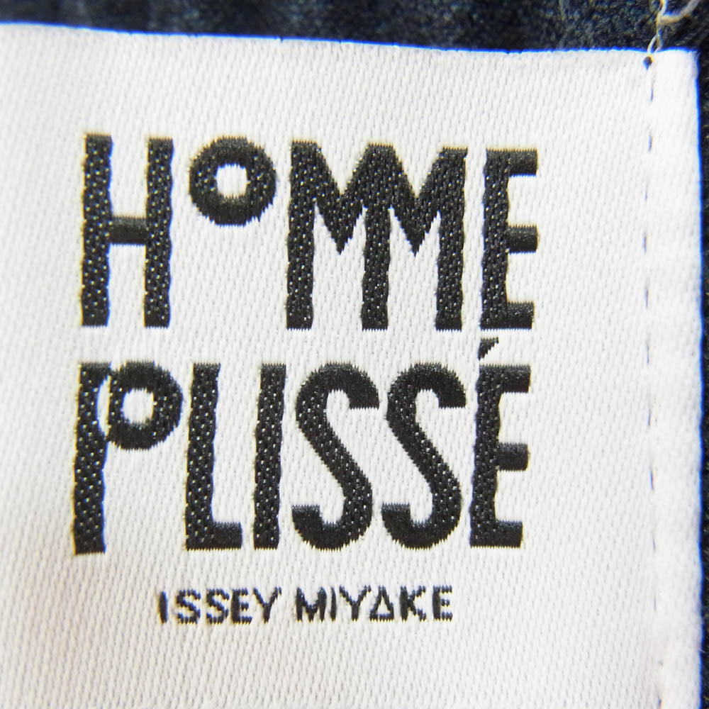 HOMME PLISSE ISSEY MIYAKE オム プリッセ イッセイミヤケ 21SS HP11FF003 センターライン プリーツ テーパード パンツ ネイビー系 1【中古】