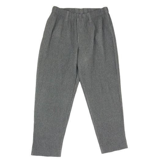 HOMME PLISSE ISSEY MIYAKE オム プリッセ イッセイミヤケ 19SS HP91FF006 プリーツ テーパード パンツ グレー系 2【中古】