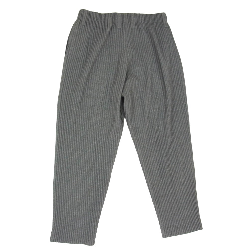 HOMME PLISSE ISSEY MIYAKE オム プリッセ イッセイミヤケ 19SS HP91FF006 プリーツ テーパード パンツ グレー系 2【中古】