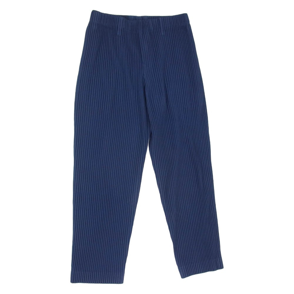 HOMME PLISSE ISSEY MIYAKE オム プリッセ イッセイミヤケ 22SS HP21JF162 プリーツ パンツ ブルー ネイビー系 2【中古】