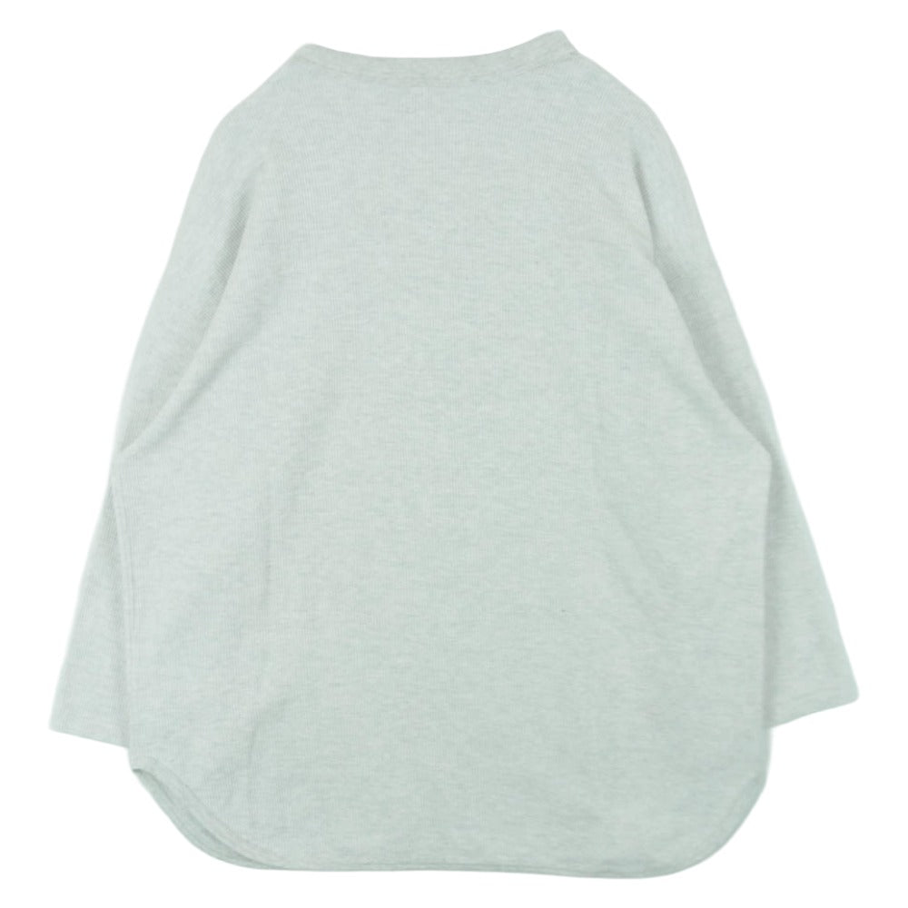 blurhms ROOTSTOCK ブラームスルーツストック bROOTS24S20 Rough&Smooth Thermal Baseball Tee ラフ アンド スムース サーマル ベースボール Tシャツ 長袖 カットソー オフホワイト系 ライトグレー系 3【中古】