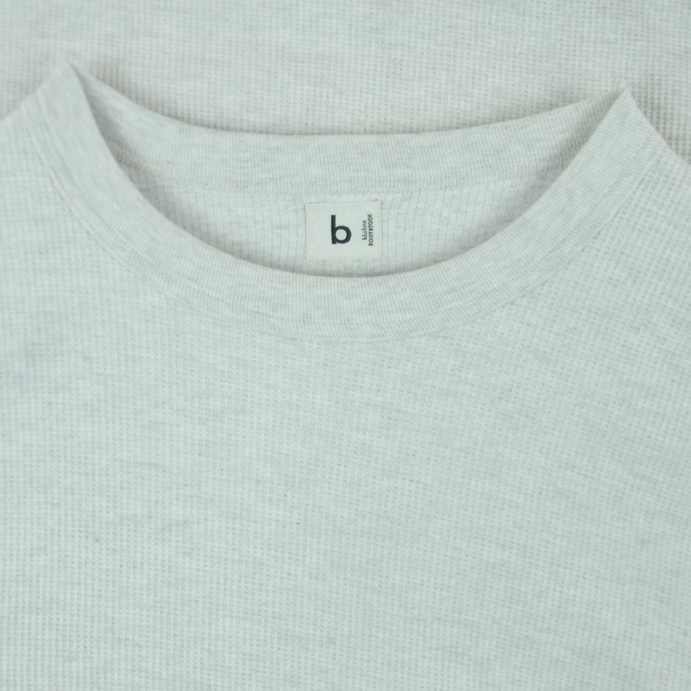 blurhms ROOTSTOCK ブラームスルーツストック bROOTS24S20 Rough&Smooth Thermal Baseball Tee ラフ アンド スムース サーマル ベースボール Tシャツ 長袖 カットソー オフホワイト系 ライトグレー系 3【中古】