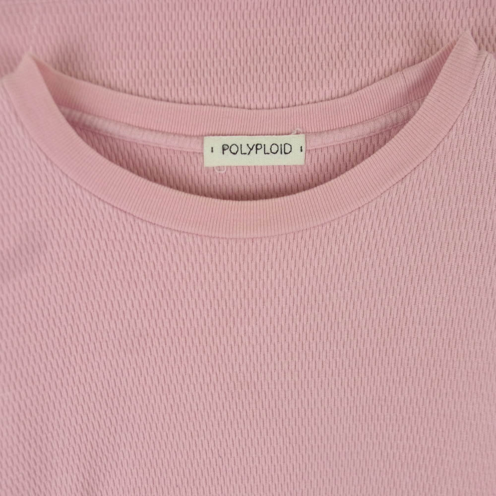 ポリプロイド 09-C-10 OVERSIZE LONGSLEEVE C THERMAL オーバーサイズ サーマル ロングスリーブ 長袖 カットソー ピンク系 3【中古】