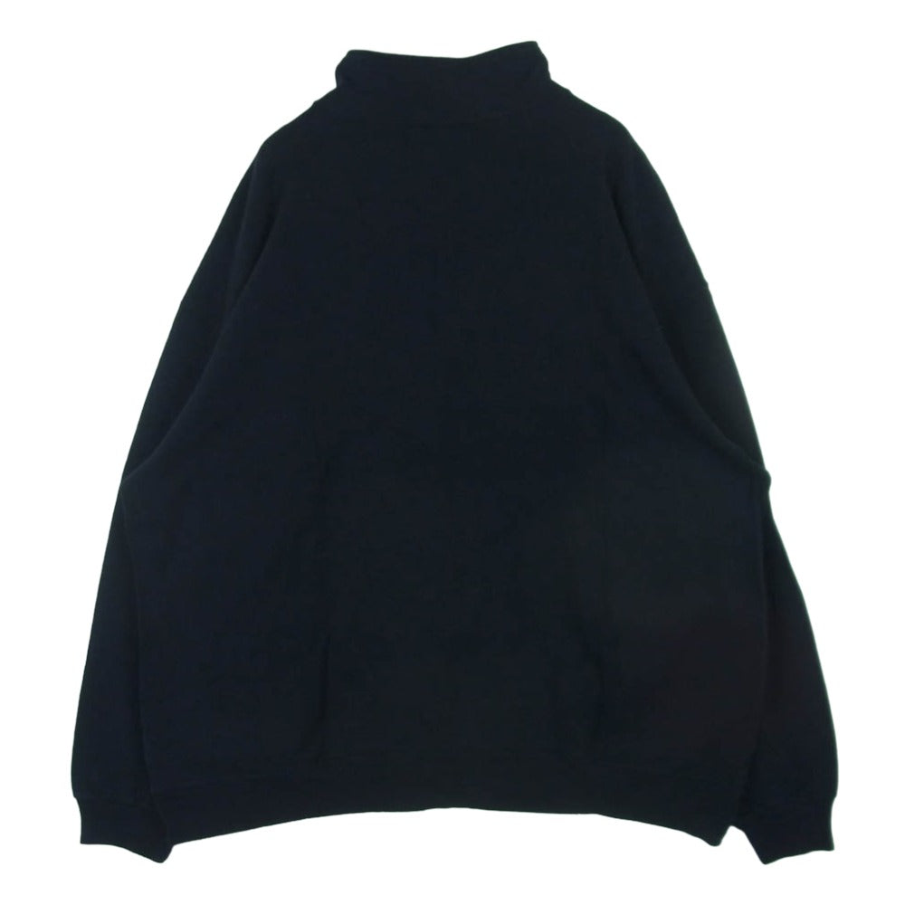 blurhms ブラームス BHS23S032 Silk Nep Harf zip シルク ネップ ハーフ ジップ 長袖 スウェット シャツ ダークネイビー系 3【中古】