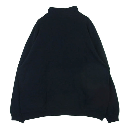 blurhms ブラームス BHS23S032 Silk Nep Harf zip シルク ネップ ハーフ ジップ 長袖 スウェット シャツ ダークネイビー系 3【中古】