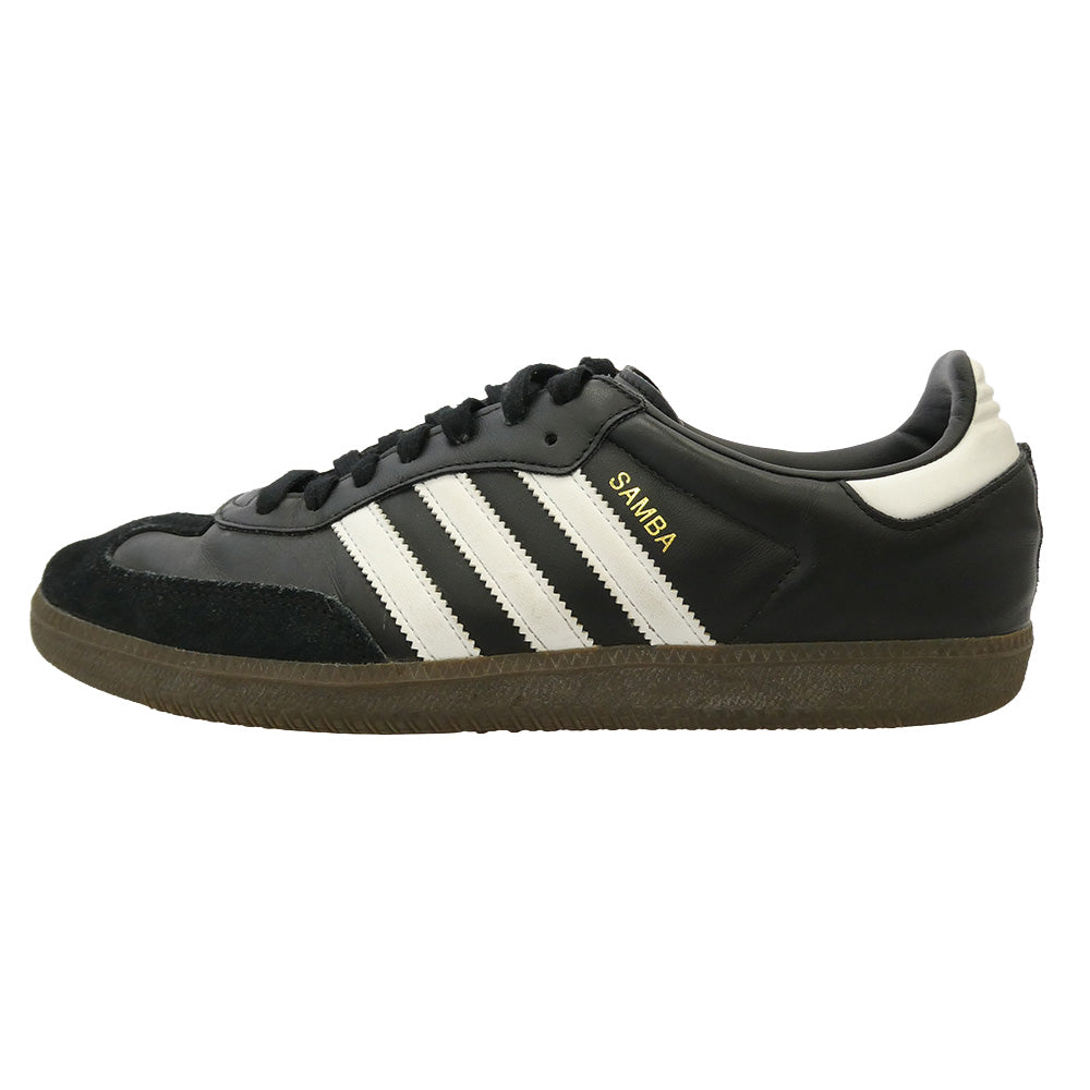 adidas アディダス B75807 Samba OG Core Black Cloud White Gum サンバ OG コアブラック クラウドホワイト ガム ローカット スニーカー ブラック系 ホワイト系 28.5cm【中古】