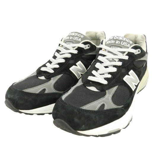 NEW BALANCE ニューバランス MR993BK USA製 米国製 993 Black ブラック ランニングシューズ ローカット スニーカー ブラック系 28.5cm【中古】