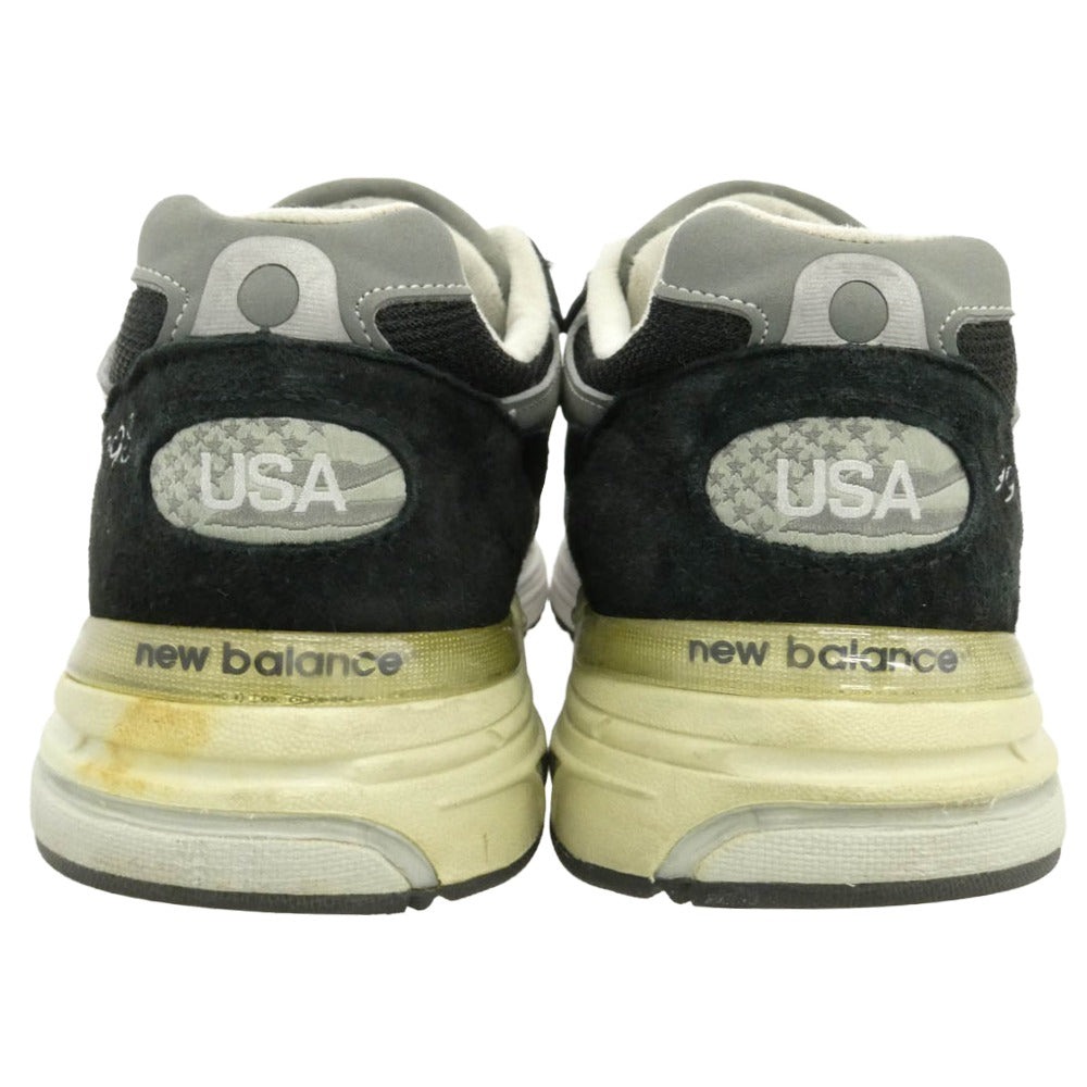 NEW BALANCE ニューバランス MR993BK USA製 米国製 993 Black ブラック ランニングシューズ ローカット スニーカー ブラック系 28.5cm【中古】