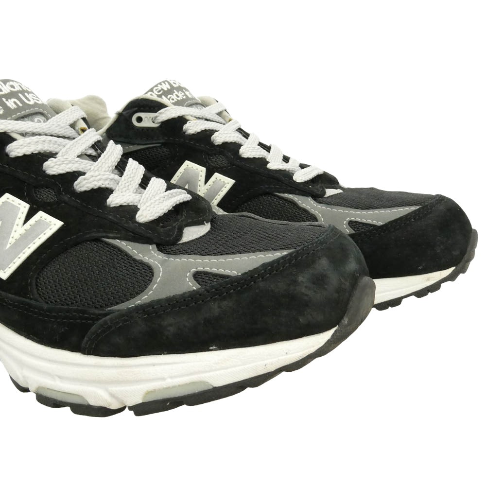NEW BALANCE ニューバランス MR993BK USA製 米国製 993 Black ブラック ランニングシューズ ローカット スニーカー ブラック系 28.5cm【中古】